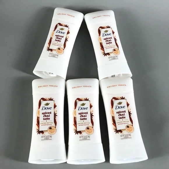 Dove Spiced Holiday Treats Limited Edition Chai Latte Deodorant 5pack - Picture 2 of 4